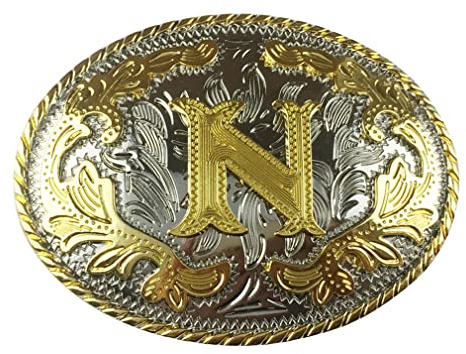 LKMY Herren-Gürtelschnalle, 3D-goldener Buchstabe, Alphabet, Initiale, Schnitzgürtelschnalle, A-Z, Western-Vintage-Stil,Cowboy-Gürtelschnallen,Jeans-Zubehör für Männer, Frauen, Vatertag, Weihnachten