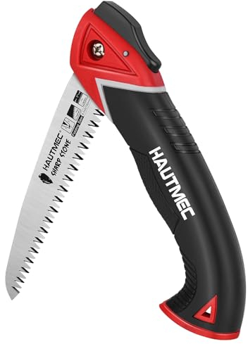 HAUTMEC 6 Inch/150 mm Folding Pruning Saw, Sk5 with Gullets for Swift Chip, Professional Garden Serie Pruning Handsaw, HT0303-UK