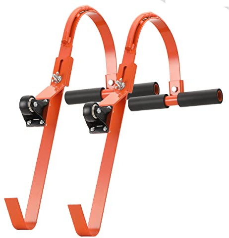 CDZHLTG 2-Pack Leiter Dachhaken, Leiter Stabilisator Leiterstabilisator mit Rad und Gummigriff T-Bar, 500 lbs Tragkraft, Heavy Duty Stahlleiter Stabilisator für den Einsatz mit Verlängerung Leitern