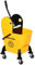 HOMCOM Carrello delle Pulizie Professionale Capacità 26L Strizzatore Rimovibile con Ruote 44 × 36 × 90cm Giallo