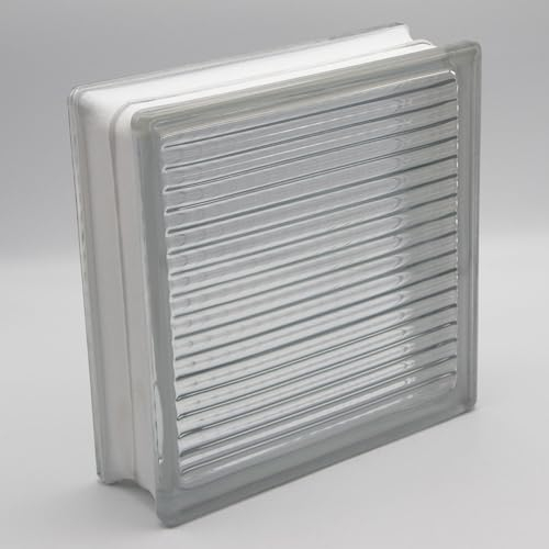 Basic Glasbaustein Gekreuzt klar, 24x24x8 cm - 4 Stück