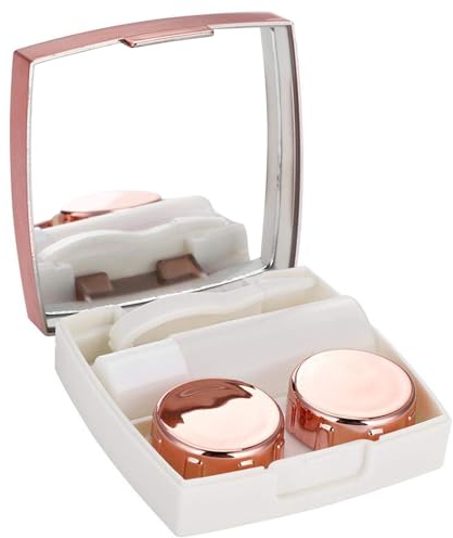 MYSUNBAR Kontaktlinsenbehälter Mini Kontaktlinsenbehälter für die Augenpflege, Brillenetui für tragbare Spiegel