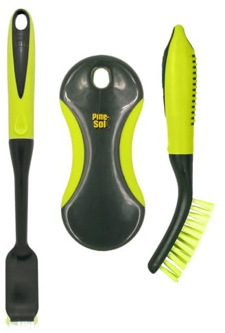 Pine-Sol Cepillo para Fregar, Verde, Juego de 3 Piezas