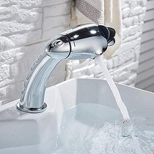 Faucet Deck Mounted Thermostatic Basin Faucet Dual Handle Constant Temperature Bathroom Mixer Tap Chrome Thermostat Mixer Valve