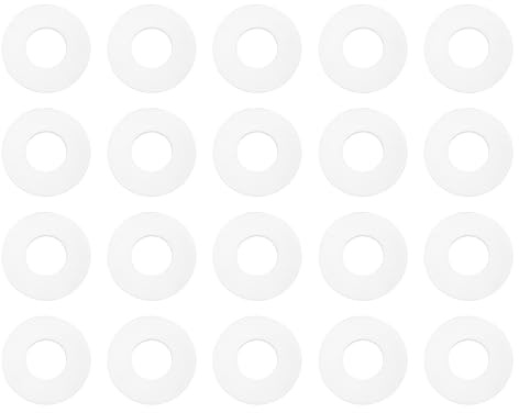 PATIKIL 20 Piezas Arandela Plana De Silicona M10 Arandelas Lisas Blanco | O-Ring Junta, 10 Mm Diámetro Interior 25 Mm Diámetro Exterior 2 Mm Espesor, Para Grifo Tubería De Agua Manijas