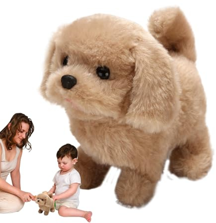 Giocattolo Elettronico Per Cuccioli - Cane Da Passeggio Motorizzato, Morbido Animale Di Peluche, Funzione Di Gioco Con Movimento Sonoro | Coinvolgente Esperienza Di Attività Di Cura Degli Animali Dome