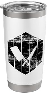 Knife and Cleaver Steak Lover Carnivore Butcher Stainless Steel Insulated Tumbler