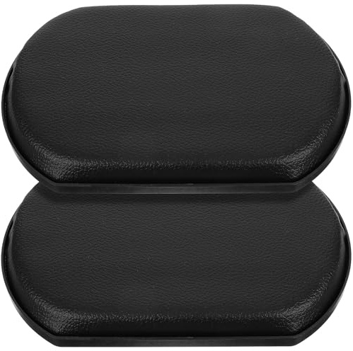 Housoutil Reposapiés para Sillas de Ruedas, 2 Piezas de Cuero Negro, Cojines para Pantorrillas, Soporte Ajustable para Piernas, Accesorios de Recambio para Movilidad y Comodidad Diaria