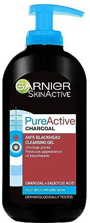 Garnier Pure Active Intensive Anti-Blackhead Charcoal Gel Wash 200ml