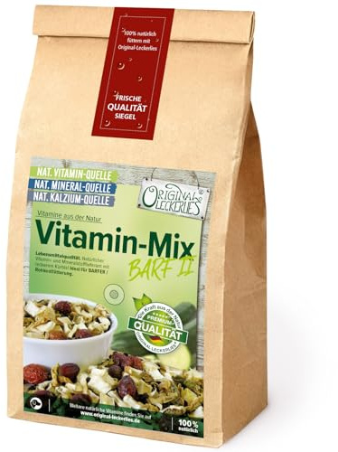 ORIGINAL LECKERLIES® Vitamin-Mix Barf II 400g, natürlich enthalten: 9 Vitamine und 5 Mineralstoffe, ohne künstliche Zusätze! Futterergänzung für Hunde, Barfen