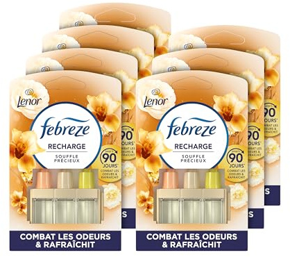 Febreze 3Volution Elektrischer Lufterfrischer, Nachfüllpackung, 20 ml, Lenor Souffle, 3 Düfte im Wechsel zur Beseitigung von Gerüchen