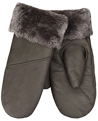 SamWo, Moufles pour femme 100 % peau d'agneau Taille M