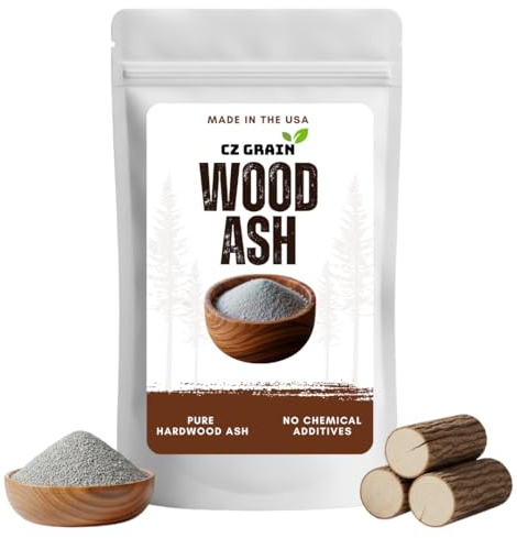 Hardwood Ash – 100% Pure, All-Natural, Double-Sifted, Made in USA, Fine Mineral Ash for Gardening, Chicken Dust Baths, DIY & Homestead Uses – Resealable Bag (1 Gallon)