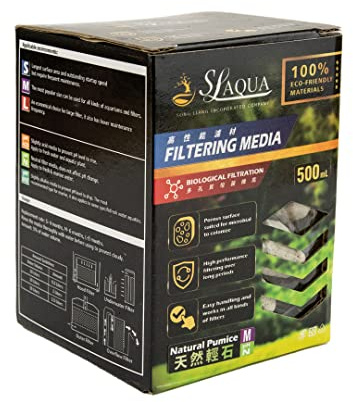 SL Aqua Pumice Natural Aquarium Bio Filter Media for fish shrimp Tank Pond Sump Biological (500ml)