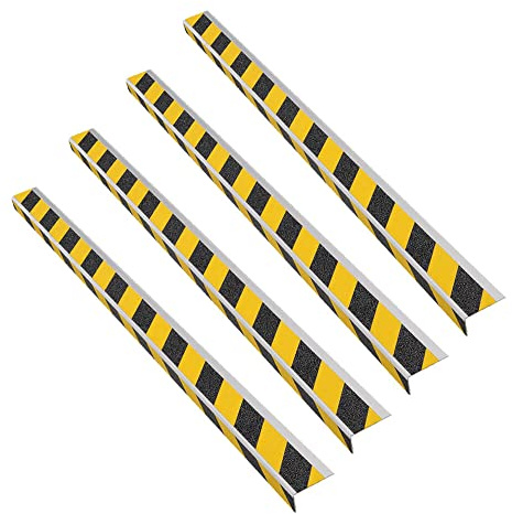 TMS PRO SHOP BIGPACK 4 x Stufenprofil ANTIRUTSCH-STAR gelb/schwarz, Alu, 100 x 5,4 x 3,1 cm aus Antirutsch, Aluminium, Art.-Nr. 609314 | Antirutschbelag | Antirutsch Treppe | Antirutschstreifen