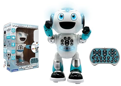 Lexibook, Powerman Advance, Robot telecomandato, giocattolo interattivo per bambini, cammina, balla, suona musica, fa e racconta storie, concorsi educativi, Stem programmabile, spagnolo, ROB28ES