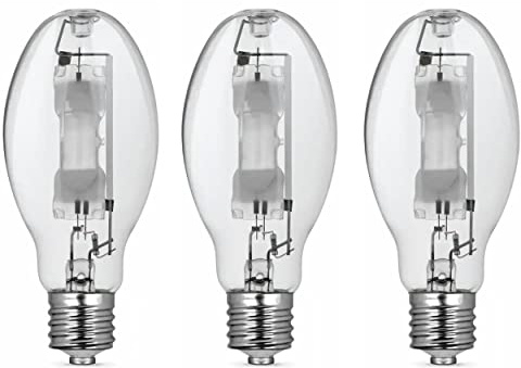 Bluex Bulbs (3 Pack MH175/U/MOG 175W Metal Halide Bulb Mogul Base (E39) - ED28 Clear M57 HID Lamp 14000 Lumens