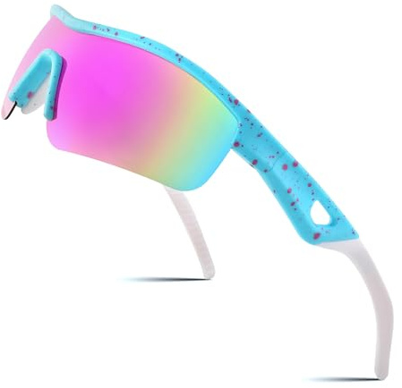 FEISEDY Sportsolglasögon Polariserade Män Kvinnor Cykelglasögon Speglade för Cykling Fiske Körning Löpning med UV400-skydd B2372