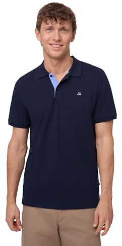 DANISH ENDURANCE Maglietta Polo Uomo Manica Corta in Cotone Biologico Premium, 1 o 2 Paia, Blu Marino/Blu, M