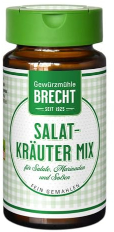 Brecht Gewürzzubereitung, Salatkräuter Mix,Glas, 30g (6x30g, 180, gramm)