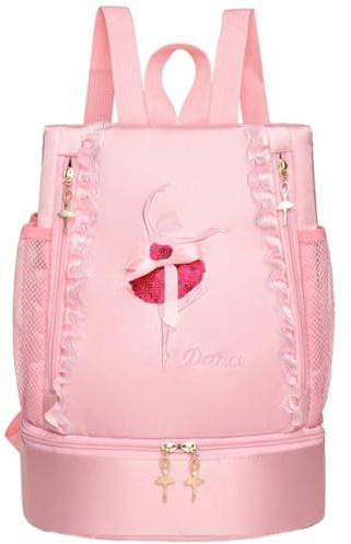Sac de Danse de Ballet pour Filles, Sac à bandoulière Rose, Sac à bandoulière pour Chaussures de Princesse, Sac à Main de Rangement pour vêtements de Danse, fourre-Tout
