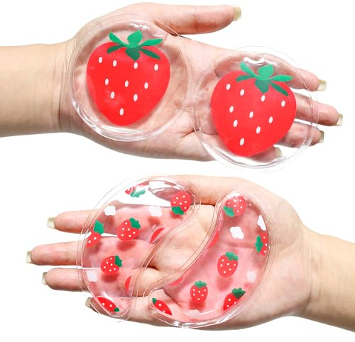 4PCS Gel Eye Ice Pack Set Reusable, Cold and Hot Compress for Eyes, Ice Pack for Eyes, Cooling Eye Pads for Eye Strain, Swelling, Redness, Dark Circles, Puffy Eyes, and Eye Recovery Surgery.