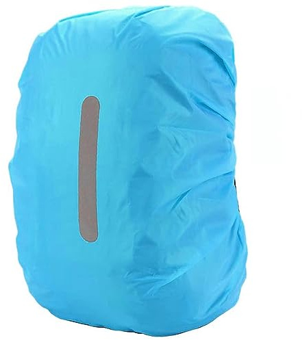 PINEPAN Regnskydd för ryggsäckar med reflekterande ränder, 15 L-100 L, vattentät ryggsäck regnskydd, skolväska för vandring, camping, resor, cykling