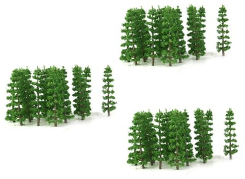 Alipis 60stücke Miniatur Tannenbäume Für Modellbau Grüne Kunststoff Bäume Für Landschaftsgestaltung Dioramen Und Modelleisenbahnen Höhe
