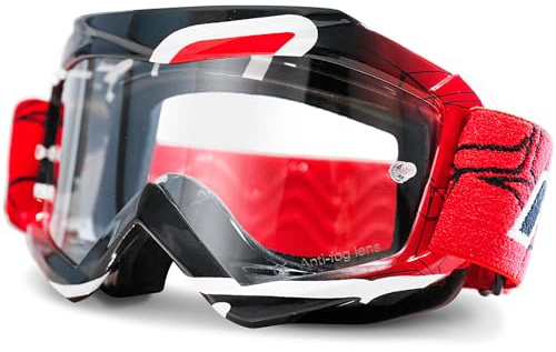 NENKI Kinder Motorradbrille Crossbrille,Dirtbike Off-Road Racing Motocross Brille mit TPU-Rahmen und Schwammschicht,Anti UV Schutzbrille für Kinder Youth 3-12 Jahre