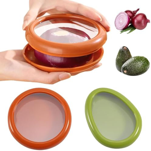 mohito Juego de 2 Contenedores de Almacenamiento de Frutas y Verduras, Recipientes de Alimentos para Nevera para guardar pimiento verde, cebolla, tomate, limón, Frutas