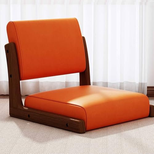 Yoeoefuo Bodenstuhl Bodensofa Reading Chair Japanischer Beinloser Innenstuhl Tatami Boden Stuhl Mit Rückenlehne Balkonstuhl Wohnzimmerstuhl Platzsparend Teestube-Stühle Meditationsstuhl(Stil 4)