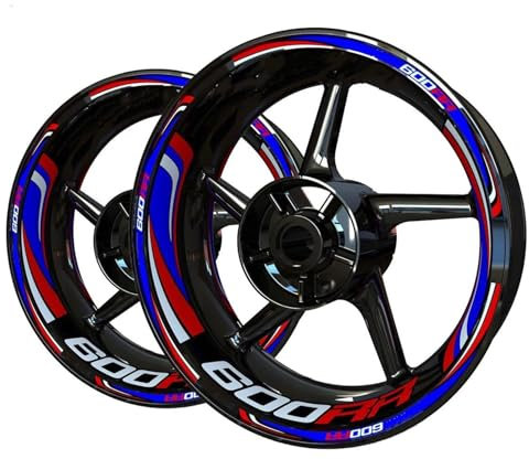 JAYWIS Moto Llantas Pegatinas Adhesivo para Rueda De Motocicleta, Cinta Adhesiva para Llanta, Accesorios Impermeables para H&Onda CBR600RR CBR 600RR Ruedas Calcomanías(Color 2)