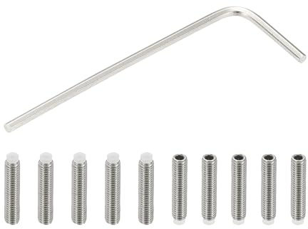 PATIKIL Vis Sans Tête M3x14mm Pointe en Nylon, 10Pcs Boulon à Tête Creuse Hexagonale Métrique en Acier Inoxydable 304, Anti-Dérapant, Entraînement Hexagonal Interne Avec Clé à Molette