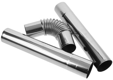 CONGARTENO 1set Tubo Di Scarico Acciaio Inossidabile Per Legna Ventilazione e Resistente Accessorio Per Camini e Caldaie Facile Installazione Superficie Utilizzabile