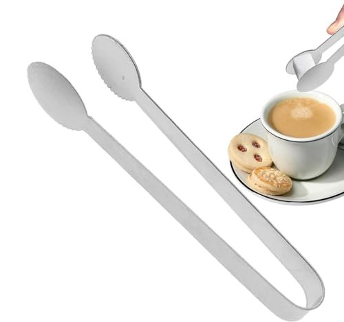 Pinze per ghiaccio, pinze da portata, in acciaio inox, pinze per zucchero, antipasti, pinze per servire minuti, pinze per ghiaccio a di U, pinze da cucina per tè, caffè, servire cibo, insalata