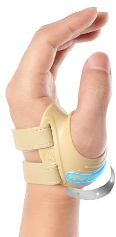 FORTEMOTUS Attelle Orthèse de Pouce Gauche, CMC Rhizarthrose Bandage Attelle, Soulagement de Douleur pour l'arthrose et Réduit la douleur en Selle du Pouce (Couleur de Peau, M, 19-23 cm)