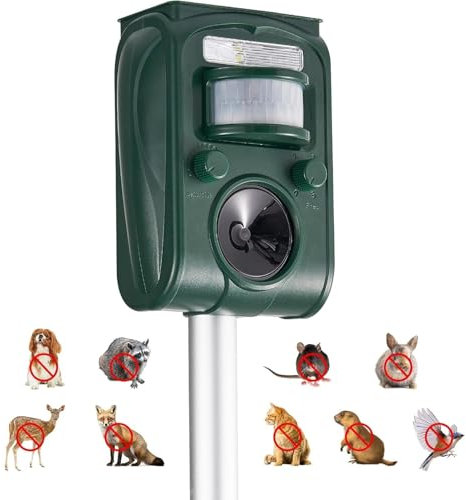 Cat Repellent for Gardens UK,Cat Scarers for Garden,Solar Fox Deterrents for Gardens,Ultrasonic Cat Repellent,Waterproof Animal Cat Deterrent Pest Repeller for Cats,Dogs,Wild Animals(Model 1)