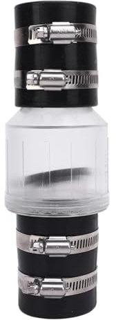 Clapet à Ressort Pompe de Puisard Clapet Anti-retour Silencieux Transparent Pompe à Eaux Usées Clapet Anti-retour 1-1/2 Pouce Tuyau Chambre Sous-sol ABS 304 en Acier Inoxydable