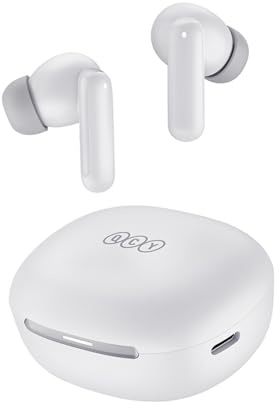 QCY Melobuds N30 Adaptive Anc Bluetooth Headphones 4 Mic Dual Device support ipx4 White