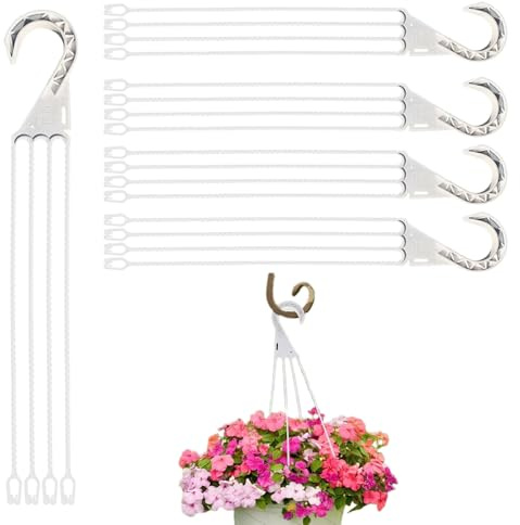 Tuxxjzm Perchas para macetas al aire libre – Cadena resistente para plantas | Ganchos de almacenamiento para el hogar para enverdecimiento exterior, farol de fotos, abrigos, pared, jardín, armario