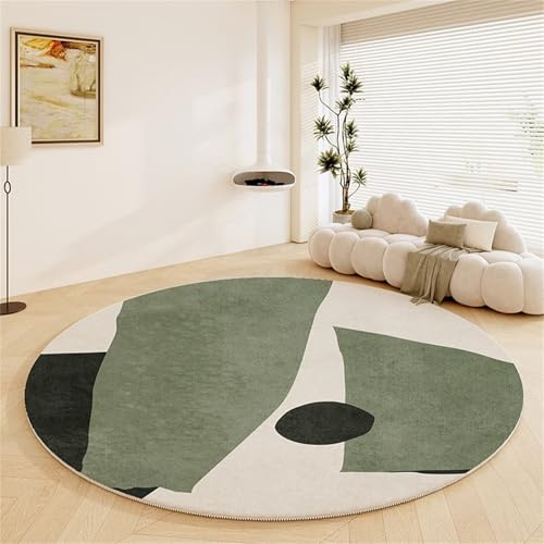 Kunsen Kinderzimmer Teppiche Junge 100x100cm Grün Weich, komfortabel, modern und minimalistisch für Wohnzimmer Schlafzimmer Waschbarer Teppich Waschmaschine