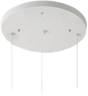 DESHOME Ø 35cm Lampenbaldachin 3 Loch Baldachin Lampe Weiß Metall Deckenrosette Matt Abdeckung Baldachin für 3 Lampen Kabelabdeckung Deckenbaldachin, für Hängeleuchte Deckenleuchte