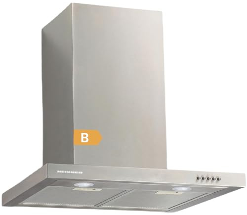 Heinner HDCH-690TSS Kaminwandabzugshaube | 90 cm Küchen-Dunstabzugshaube | 589,5 m³/h Förderleistung | LED-Beleuchtung | 3 Geschwindigkeitsstufen | Edelstahlfront | 5 Jahre Garantie