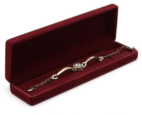 Ringbox luddig tygringlåda, förlovningssmycken, matchning, halsband, armband (lång kedjelåda)