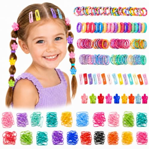 786PCS Hair Accessories Set for Girls, Flower Hair Clips Braiding Kit