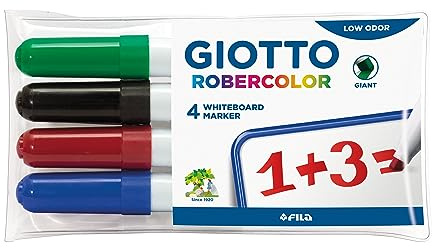 GIOTTO Rober Colour Whiteboard-Set, 4 Marker, sortiert, 4 Stück
