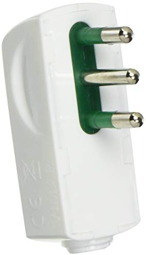 Vimar RI.00206B spina piatta a squadra SICURY, 10A uscita cavo 90°, bianco