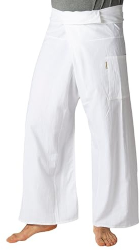 PANASIAM Fisherman Pants Unicolor, White XL