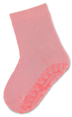 Sterntaler Fli Fli SOFT uni - Mädchen Fliesen Flitzer einfarbig - warme Stoppersocken Baby mit Innenfrottee - elastische Baby und Kinder Strümpfe mit Anti-Rutsch-Sohle, mattrosa, Größe 26