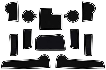 LFOTPP Soul Booster Rubber Mats Non-Slip Mats for Cup Holder Centre Console Armrest Door Slot Car Accessories (White)
